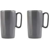 VIALLI DESIGN Set of 2 ceramic mugs, 330 ml, grey, Fuori 30077 - Mug