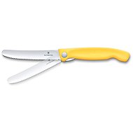 Victorinox Folding snack knife Swiss Classic, wavy blade yellow - Kitchen Knife