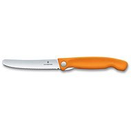Victorinox skladací desiatový nôž Swiss Classic, oranžový, vlnkované ostrie 11 cm - Kuchynský nôž