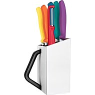 Victorinox Set Swiss Classic, block with steak knives & scraper 7 pcs coloured - Knife Set