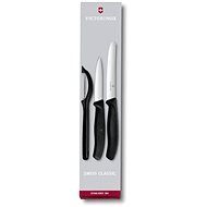 Victorinox Set mit 2 Messern und Sparschäler Swiss Classic - Kunststoff - schwarz - Messerset