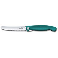 Victorinox Folding snack knife Swiss Classic, wavy blade green - Kitchen Knife