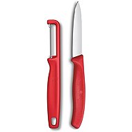 Victorinox Swiss Classic Paring Knife Set with I-Peeler, Red, Box, 2 pcs - Knife Set
