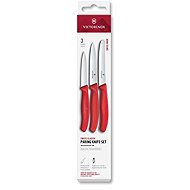 Victorinox Swiss Classic Paring Knife Set, Straight / Wavy, Red, Box, 3pcs - Knife Set