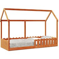 vidaXL Children's house bed 80 × 200 cm solid pine, Brown - Bed