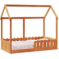 vidaXL Children's house bed 80 × 160 cm 850697, Brown - Bed