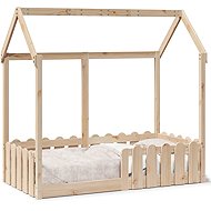 vidaXL Children's house bed 70 × 140 cm 850698, Brown - Bed
