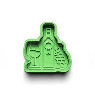 Vierto Wine Bottle Riser - Bottle with Wine Glass - Cookie Cutters