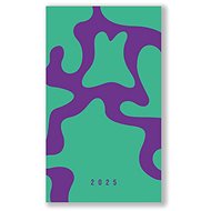 VIKPAP Weekly diary Green Violet 2025, 10 × 17 cm - Planner