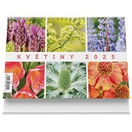 VIKPAP Table calendar Flowers 2025, 22 × 14,8 cm - Desk Calendar