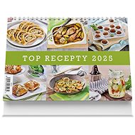 VIKPAP Table calendar Top recipes 2025, 22 × 14,8 cm - Desk Calendar
