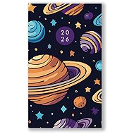 VIKPAP týdenní Planety 2026, 10 × 17 cm - Planner