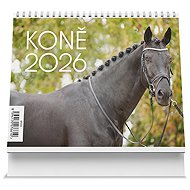 VIKPAP Horses 2026, 17,5 × 14 cm - Desk Calendar
