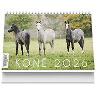 VIKPAP Horses 2026, 22 × 14,8 cm - Desk Calendar