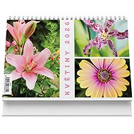 VIKPAP Flowers 2026, 22 × 14,8 cm - Desk Calendar
