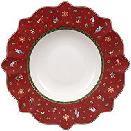 VILLEROY & BOCH TOY'S DELIGHT Deep Christmas Plate, Red - Plate