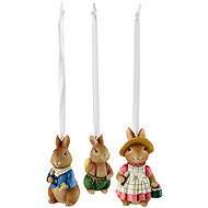 VILLEROY & BOCH Easter Hanging Decorations from the SPRING FANTASY Collection Rabbits, 3pcs - Easter Decoration