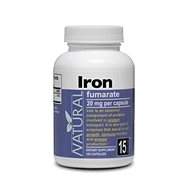Iron, 20mg, 100 Capsules - Dietary Supplement
