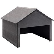 SHUMEE Garáž na sekačku 80 × 80 × 70 cm, WPC, šedá - Robot Mower Garage