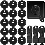 Ruhhy 19224 Safety socket plug 15pcs + key black - Child Restraint
