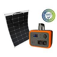 Viking Set VIKING AC600 Battery Generator and VIKING LE110 Solar Panel - Grey - Charging Station