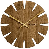 VLAHA Oak clock with gold hands - Wall Clock