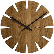 VLAHA Dubové hodiny s černými ručkami - Wall Clock