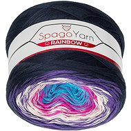 BELLATEX SpagoYarn Rainbow 250 g - 9 purple, pink, turquoise - Yarn
