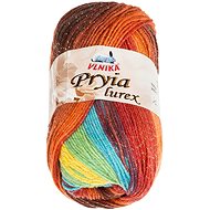 BELLATEX Yarn Pryia lurex 100 g - 323 red, yellow, blue, green - Yarn