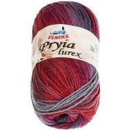 BELLATEX Yarn Pryia lurex 100 g - 326 burgundy, grey - Yarn