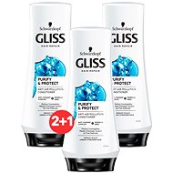 SCHWARZKOPF GLISS KUR Purify & Protect Conditioner 3 × 200ml - Conditioner