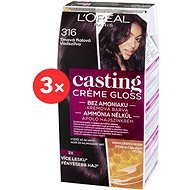 ĽORÉAL CASTING Creme Gloss 316 Dark Purple 3 × 180 ml - Hair Dye