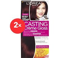 ĽORÉAL CASTING Creme Gloss 360 Tmavá višeň 2× - Barva na vlasy
