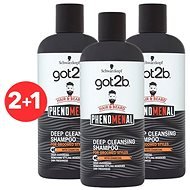 SCHWARZKOPF GOT2B Deep Cleansing 3× 250ml - Men's Shampoo