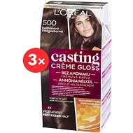 ĽORÉAL CASTING Creme Gloss 500 Chestnut 3 × 180 ml - Hair Dye