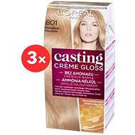 LOREAL CASTING Creme Gloss 801, Satin Blonde 3× - Hair Dye