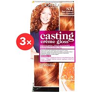 ĽORÉAL CASTING Creme Gloss 834 Gold Caramel 3 × - Hair Dye