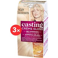 ĽORÉAL CASTING Creme Gloss 1021 Blonde Light Pearl 3 × - Hair Dye