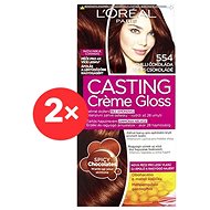 LORÉAL CASTING Creme Gloss 554 Chilli Chocolate 2 × - Hair Dye