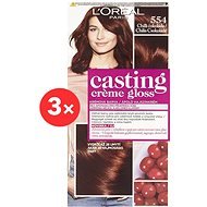 ĽORÉAL CASTING Creme Gloss 554 Chilli čokoláda 3 × - Farba na vlasy