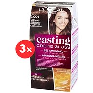 ĽORÉAL CASTING Creme Gloss 525 Cherry Chocolate 3 × 180 ml - Hair Dye