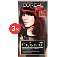 ĽORÉAL PARIS Préférence P37 Pure Plum Intense Dark Red 3× - Hair Dye
