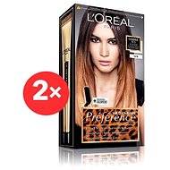 ĽORÉAL PARIS Wild Ombrés Préférence Ombré No1 světle hnědá až tmavě hnědá 2× - Barva na vlasy