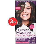 SCHWARZKOPF PERFECT MOUSSE 500 - Medium Brown 3 × 35ml - Hair Dye