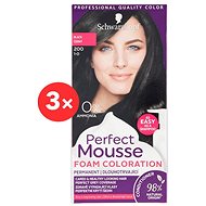 SCHWARZKOPF PERFECT MOUSSE 200 - Black 3 × 35ml - Hair Dye
