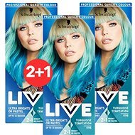 SCHWARZKOPF LIVE Color XXL 96 Turquoise Temptation 3× 50 ml - Farba na vlasy
