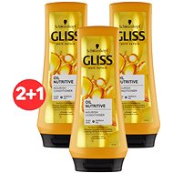 SCHWARZKOPF GLISS KUR Oil Nutritive Conditioner 3 × 200ml - Conditioner