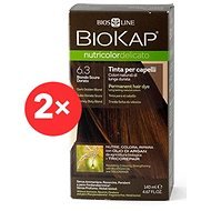 BIOKAP Nutricolor Delicato Chestnut Light Brown Gentle Dye 5.05 (2× 140ml) - Natural Hair Dye