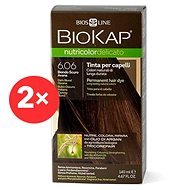 BIOKAP Nutricolor Delicato Dark Blond Havana Gentle Dye 6.06 (2× 140ml) - Natural Hair Dye