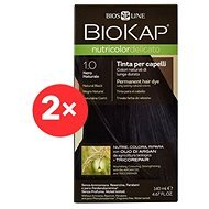 BIOKAP Nutricolor Delicato Natural Black Gentle Dye 1.00 (2× 140ml) - Natural Hair Dye